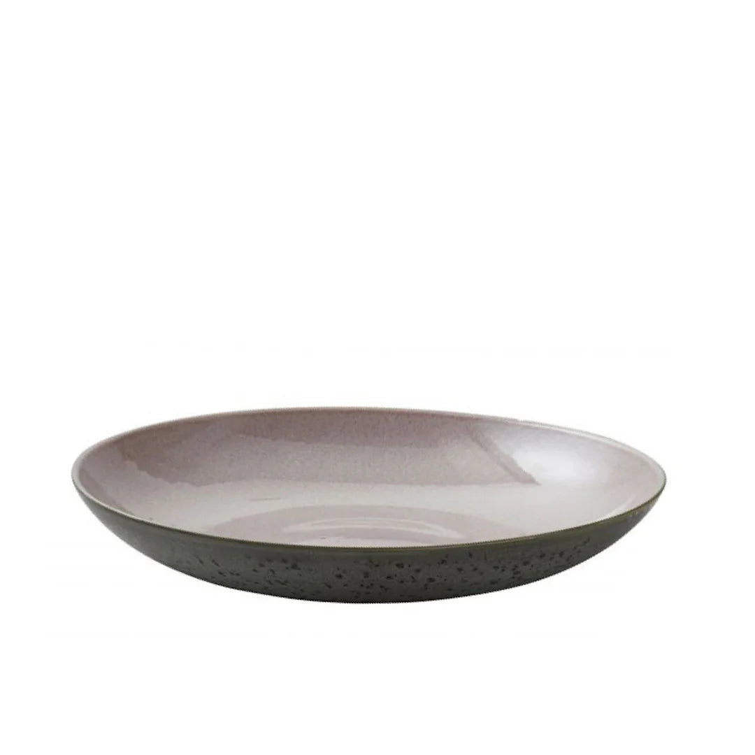 Bitz Living Stoneware Dish 40 cm Grey, Light Pink